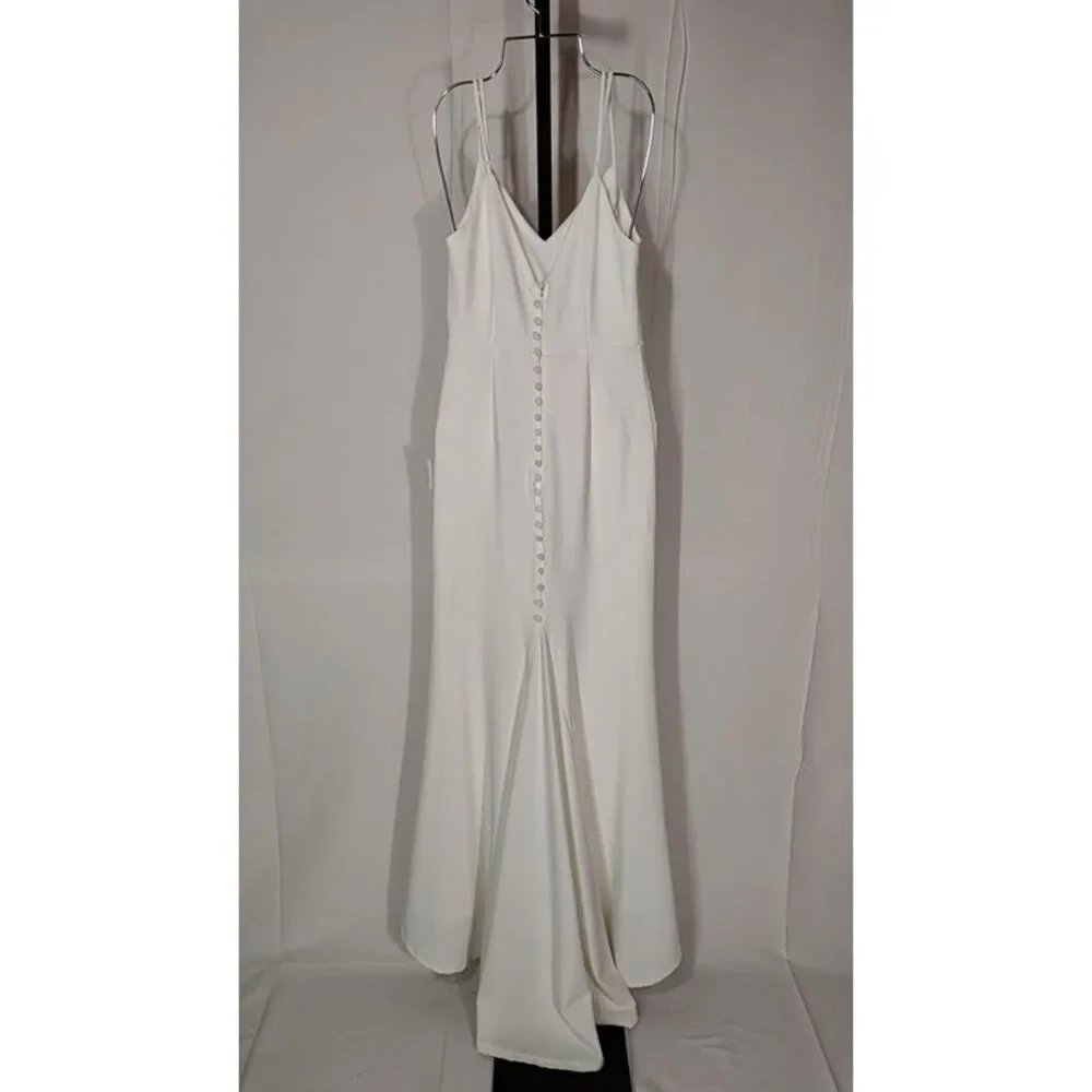 Lulu's White Spaghetti-Strap Maxi Dress